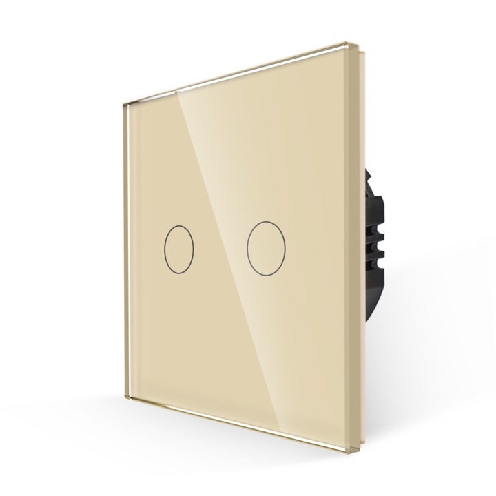 RF433 dupla kapcsoló LUXION üveg, érintős, arany