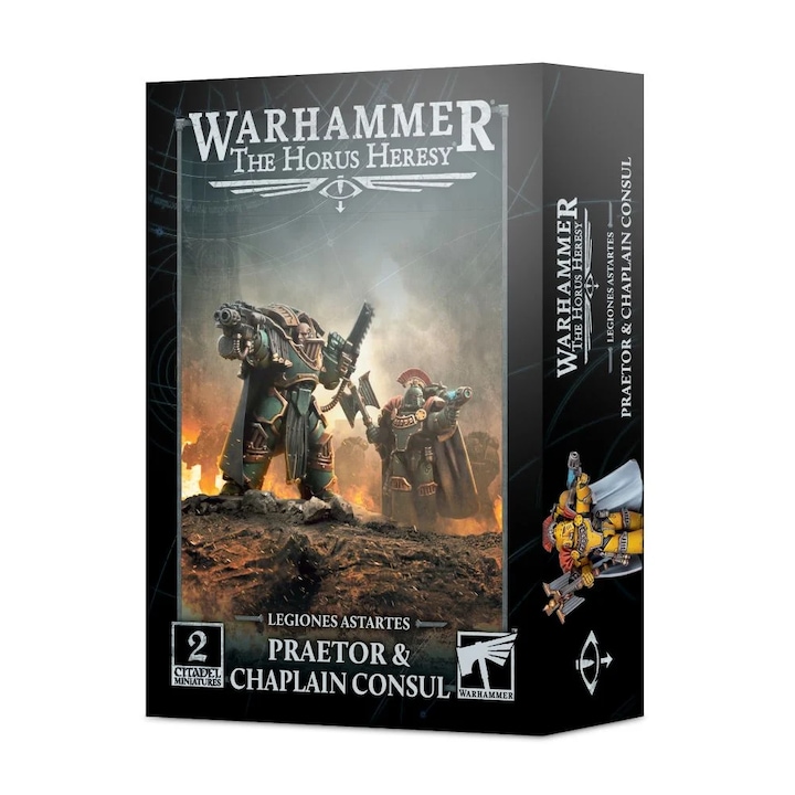 Set Figurine Warhammer The Horus Heresy, Games Workshop, Legion Cataphractii Praetor & Chaplain Consul, 2 Miniaturi