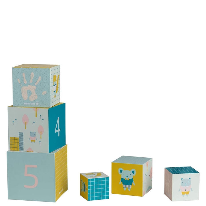 Kit Amprenta Baby Art, Cuburi cu Amprenta, Multicolor
