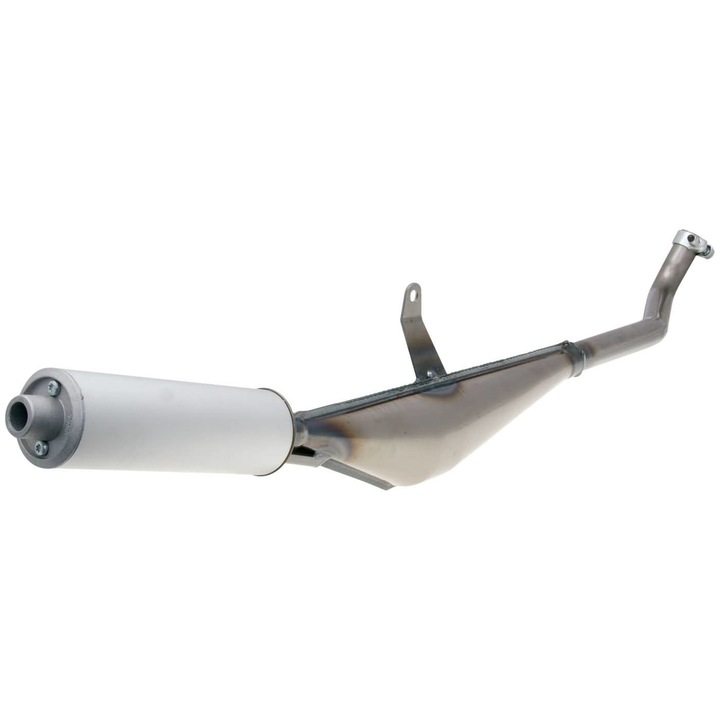 Evacuare, Polini, Compatibil cu Piaggio/Vespa SI/Eco/Boss, Alb/Argintiu