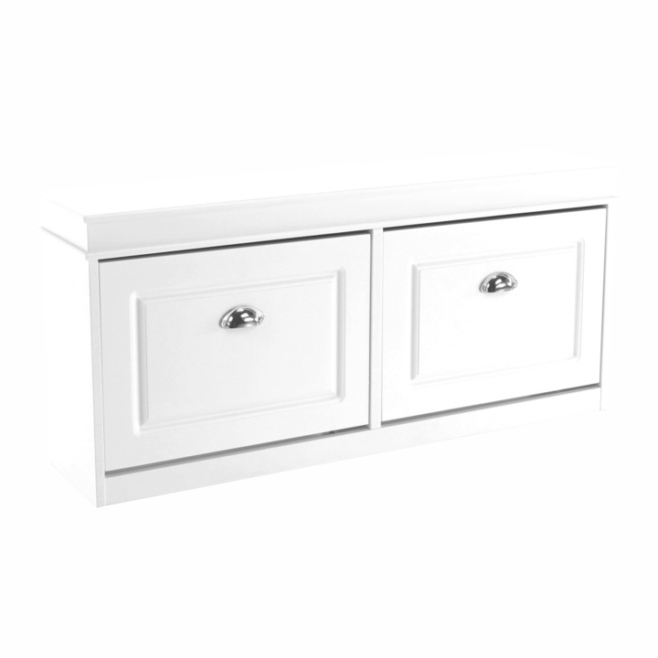 Pantofar DacEnergy©, realizat din Mdf si Pal, 2 compartimente, 104 x 47,5 x 24 cm, finisaj alb