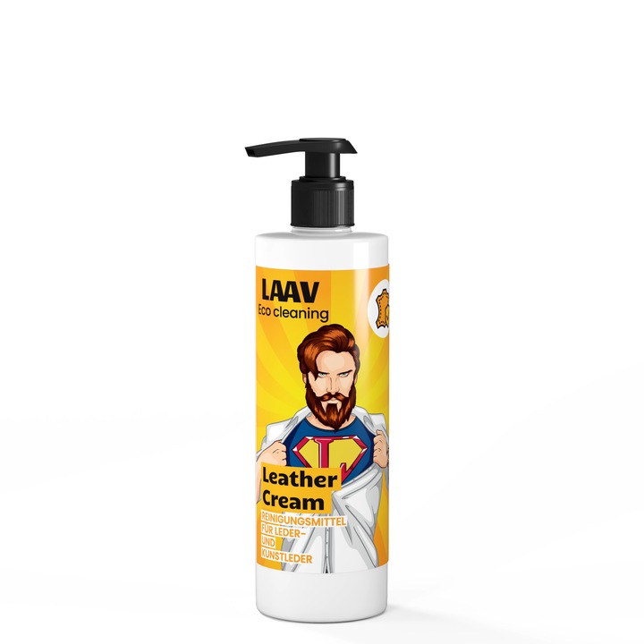 Препарат за подръжка, LAAV, Leather Cream, за тапицерии на автомобили и кожени мебели, без PFC, 250 ml