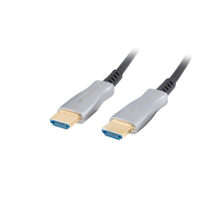 Cablu, Lanberg, HDMI to HDMI, 80m, Negru/Argintiu