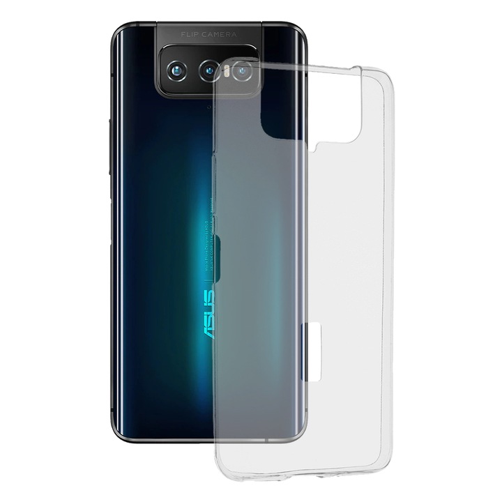 Кейс за Asus Zenfone 7/7 Pro, Techsuit Clear Silicone, Transparent