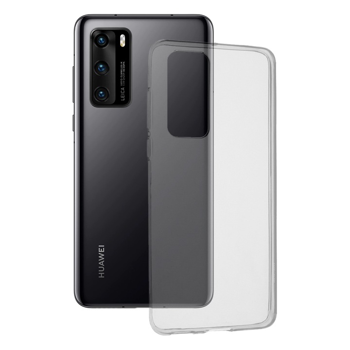 Кейс за Huawei P40, Techsuit Clear Silicone, Transparent