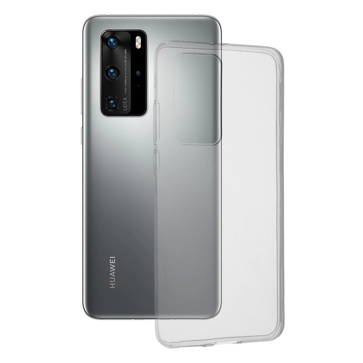 Кейс за Huawei P40 Pro, Techsuit Clear Silicone, Transparent