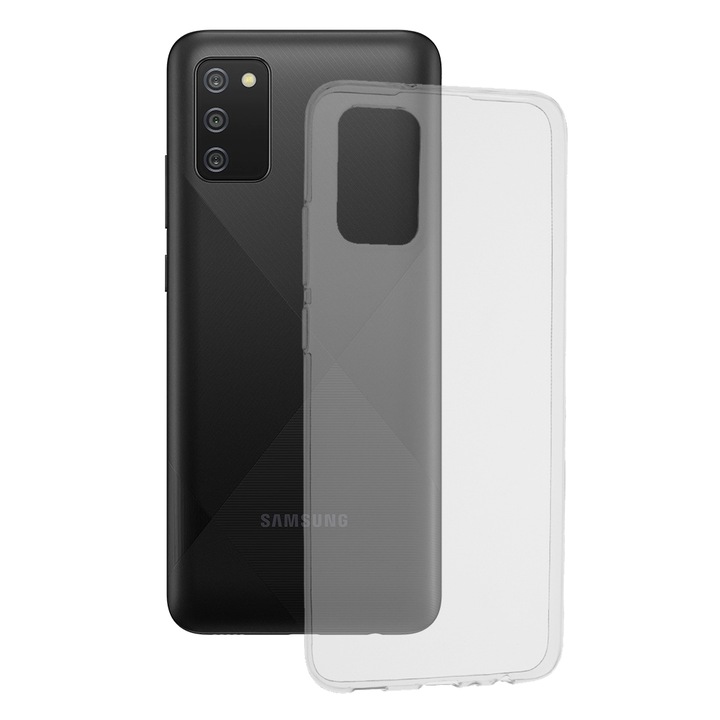 Кейс за Samsung Galaxy A02s, Techsuit Clear Silicone, Transparent