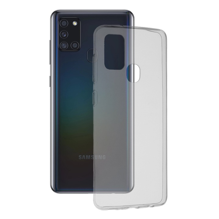 Кейс за Samsung Galaxy A21s, Techsuit Clear Silicone, Transparent