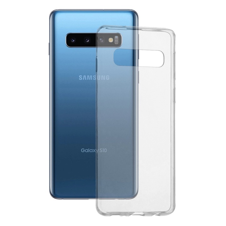 AZIAO átlátszó védőtok Samsung Galaxy S10 készülékhez, Invisible Trend, Diamond Hexa ejtésgátló technológia, tökéletes illeszkedés, átlátszó
