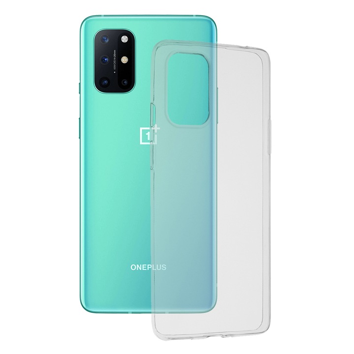 Кейс за OnePlus 8T, Techsuit Clear Silicone, Transparent