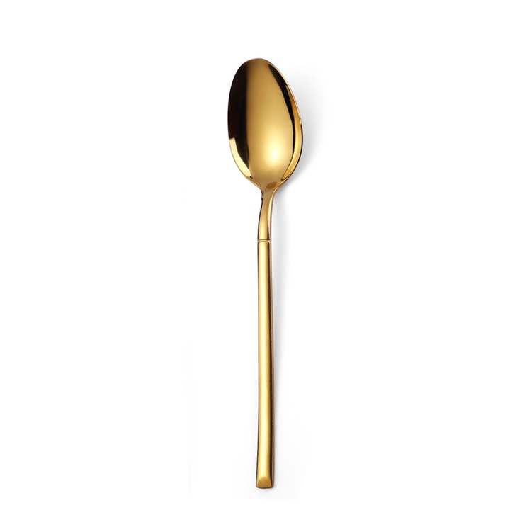 Комплект лъжици TRENDY'S, Неръждаема стомана, 6 бр, Златист