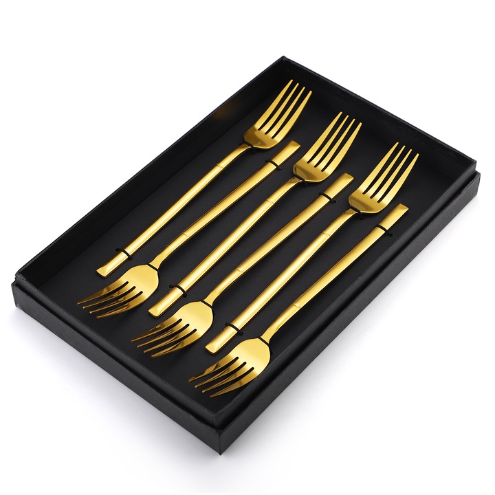 Set 6 furculite, stainless stel, TRENDY’S, gold