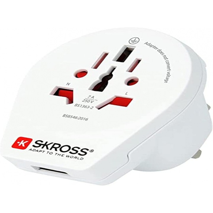 Adaptor SKROSS 1500267, World to UK, 220V