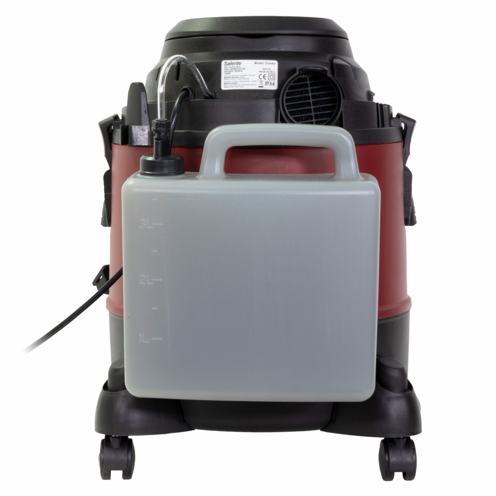 Aspirator multifunctional Salente Combo 4in1, Aspirare umeda si uscata, Aparat de curatat covoare si tapiterii, 1400 W, Filtru HEPA, aspirare fara sac, Functie de suflare, Burgundia/Negru