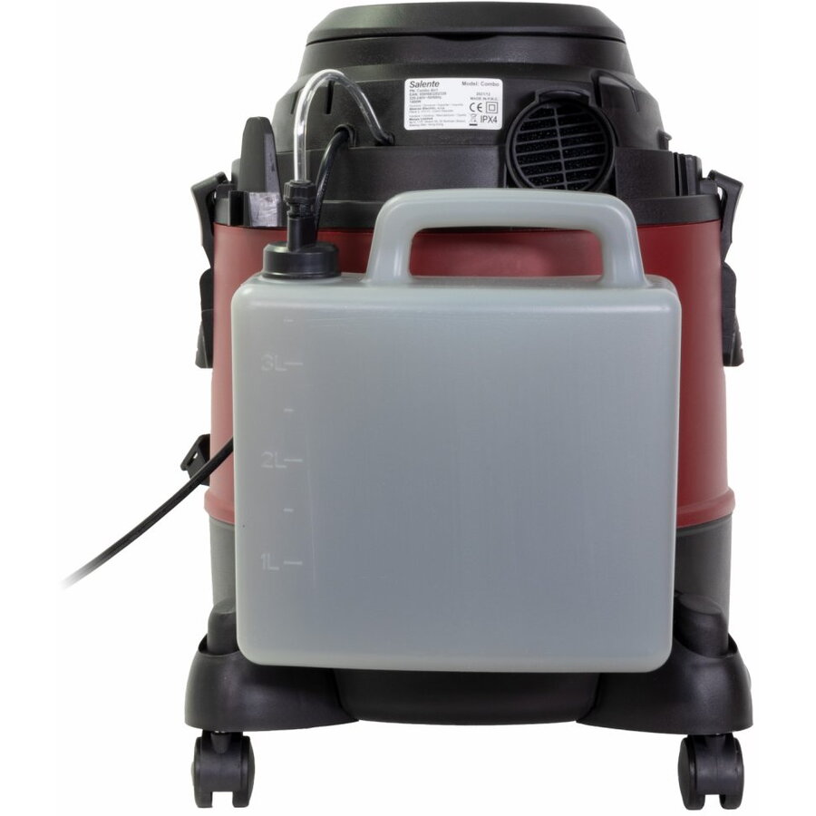 Aspirator multifunctional Salente Combo 4in1, Aspirare umeda si uscata, Aparat de curatat covoare si tapiterii, 1400 W, Filtru HEPA, aspirare fara sac, Functie de suflare, Burgundia/Negru