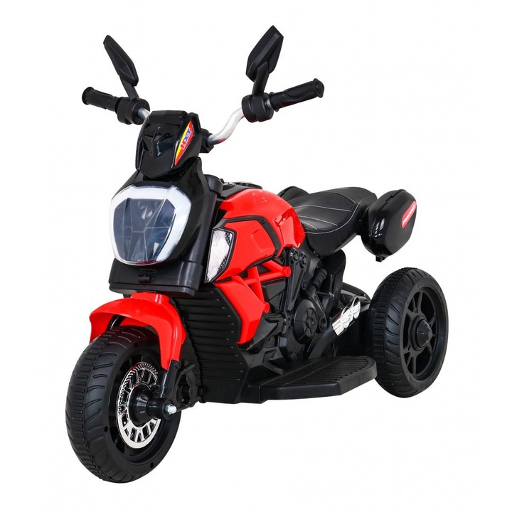 OEM Fast Tourist elektromos motorkerékpár, sport, 18W, 6V/4.5Ah, műanyag kerekek, lámpák, kürt, zene, 83 x 35 x 63 cm