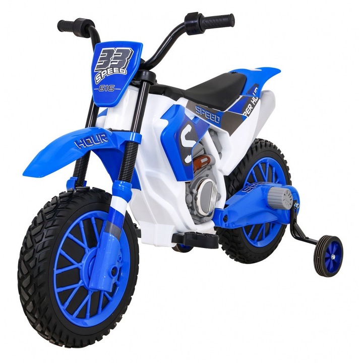 Motocicleta electrica Cross Super Speed, 2x35W, 12V7Ah, suspensie spate reglabila, roti EVA, 2 viteze