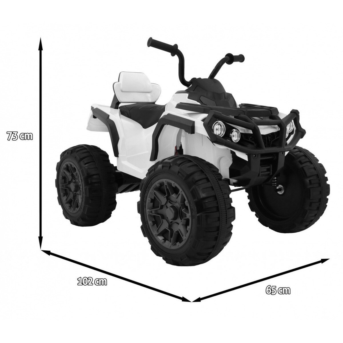 ATV electric Quad 2.4, 2 motoare, roti spuma EVA, alb eMAG.ro