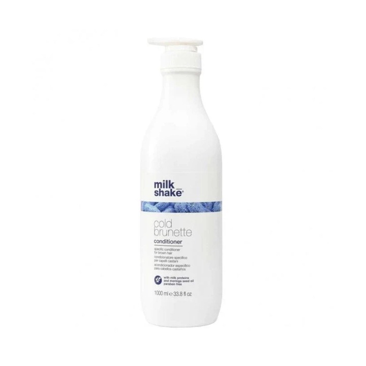 Балсам за неутрализиране на червени, оранжеви и жълти нюанси, Milk Shake, Cold Brunette Conditioner, 1000 мл