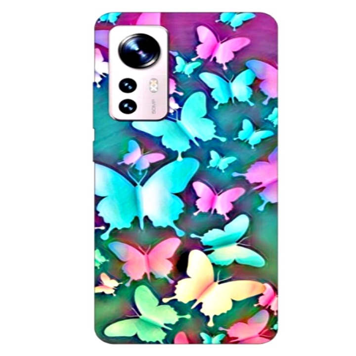 Szilikon tok kompatibilis Xiaomi 12 / 12X, Colorfull Butterflies, Atlas