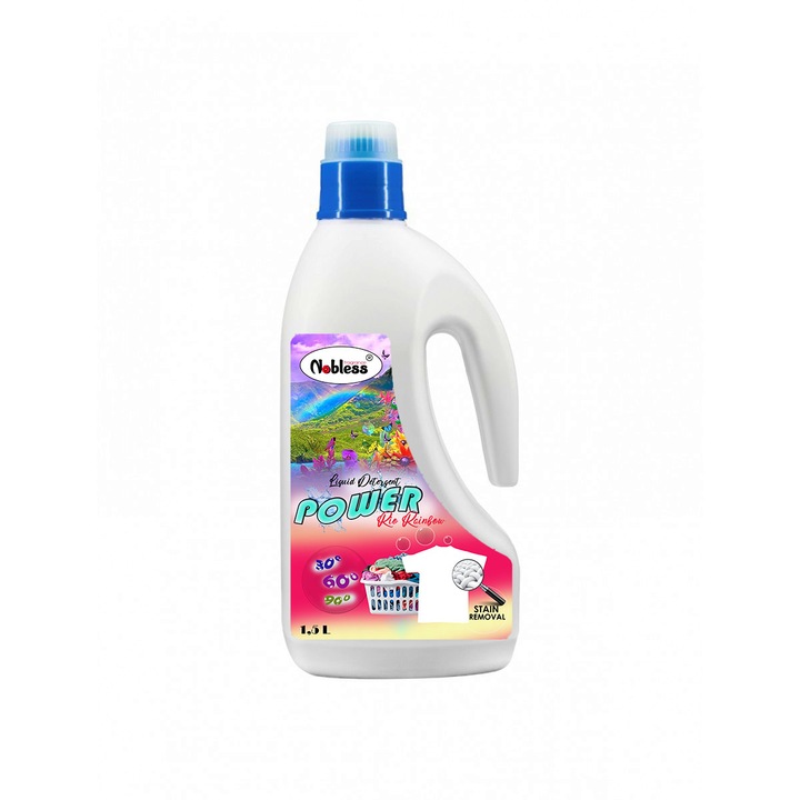 Detergent de rufe 3 in 1 Nobless Fragrance Rio Rainbow 1,5L