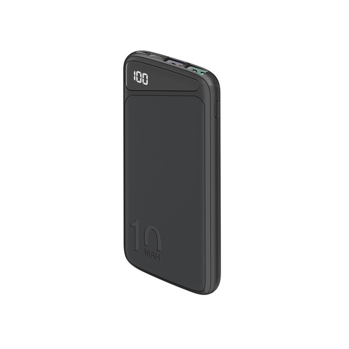 Acumulator extern, 10000 mAh, USB-C, PD, QC 3.0, Goobay