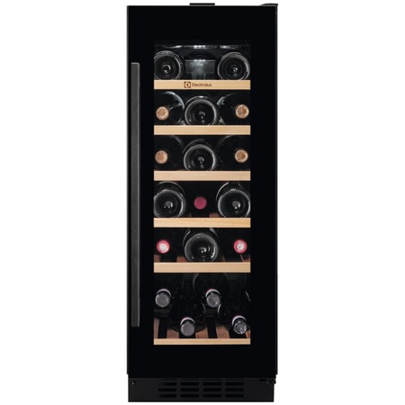 Racitor de vinuri Electrolux EWUS020B5B, 20 sticle, Rafturi lemn, Control electronic, Clasa G, H 82 cm, Negru
