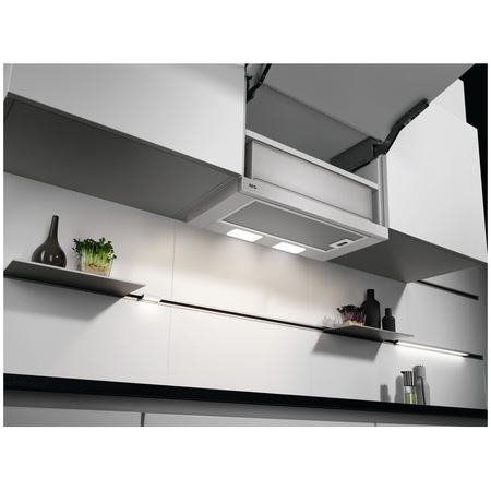 Hota incorporabila telescopica AEG DPB3632S, Putere de absorbtie 410 mc/h, 1 motor, 60 cm, Inox