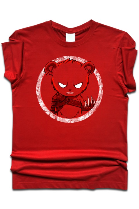Póló, K-off, Bad Teddy, piros, 4XL