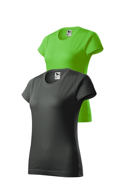 Set 2 tricouri de dama, Malfini, Bassic New, setul 45, Gri/Verde mar