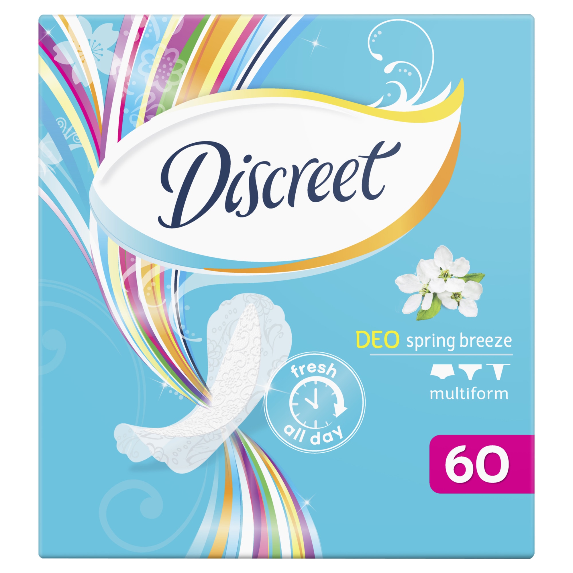 Absorbante zilnice Discreet Deo Spring Breeze, 60 buc
