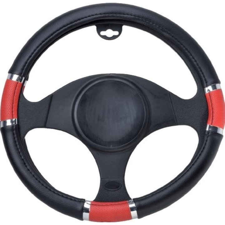 Automax fedél kormánykerékhez 37-39cm, fekete-piros