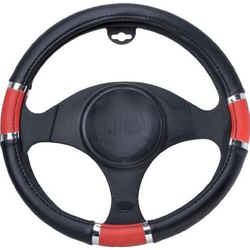 Husa Automax pentru Volan 37-39cm, Neagra-Rosie Husa Automax pentru Volan 37-39cm, Neagra-Rosie