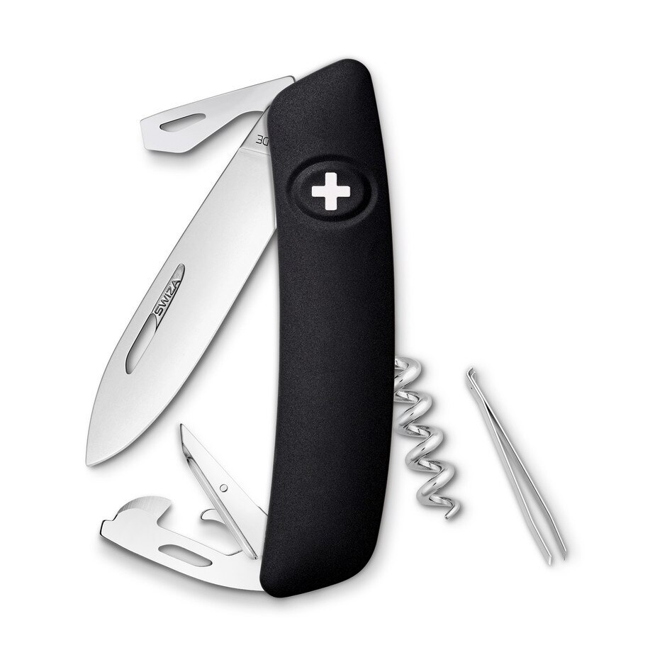 Briceag Swiza D03 negru cu tirbuson, 11 functii