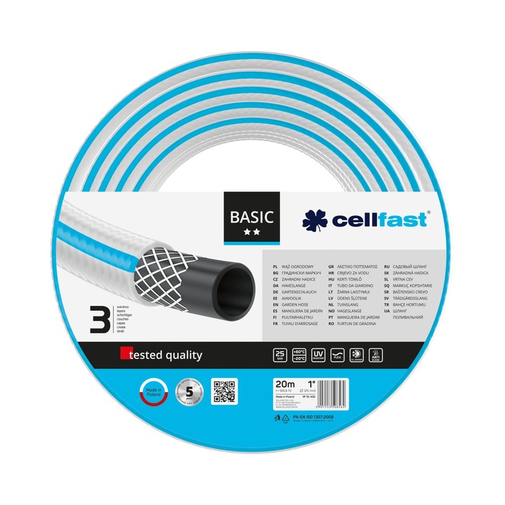 Kerti tömlő, Basic, CellFast, 1", 20 m