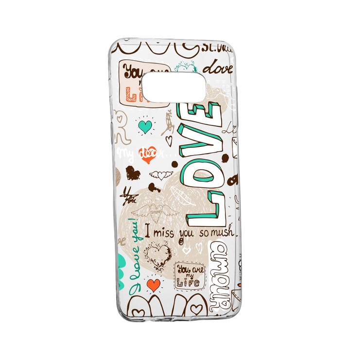 Силиконов калъф Unique за Samsung Galaxy Note 9, Love, Transparent TR 25