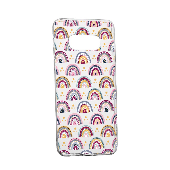 Силиконов калъф Unique за Samsung Galaxy Note 9, Rainbow Hand Drawn, Transparent TR 839