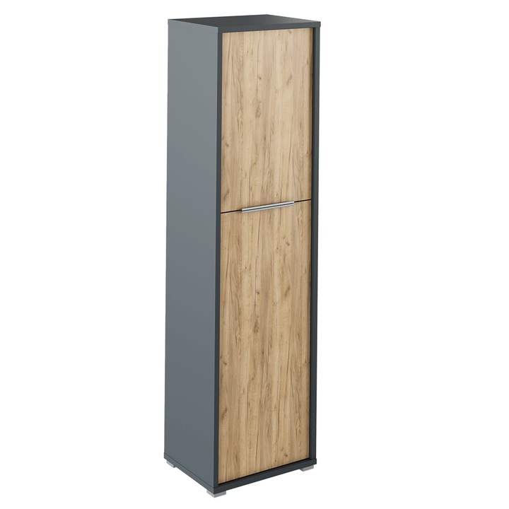 Rioma ръчно изработен мдф шкаф дъб графит 50x38x182.6 см