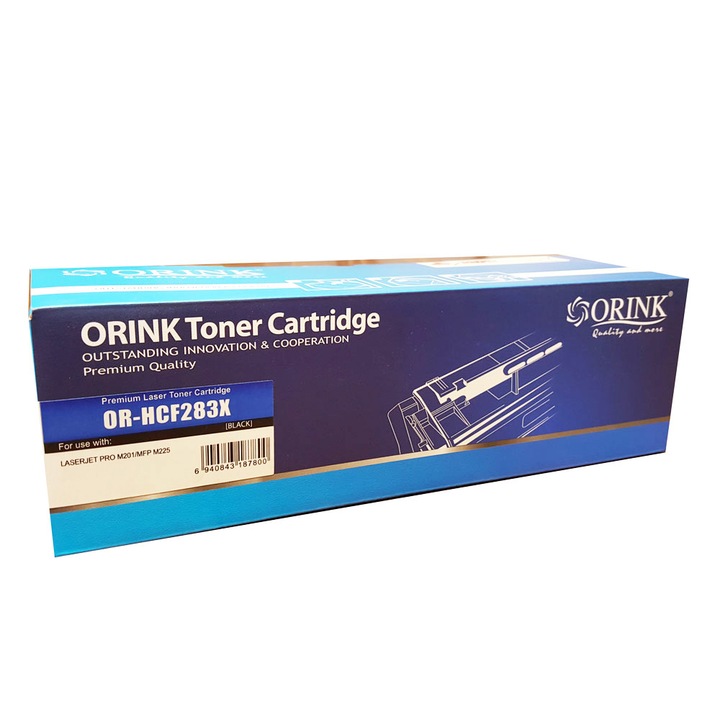 Cartus toner Orink CF283X compatibil pentru HP LaserJet Pro M201dw(CF456A) HP LaserJet Pro M201n(CF455A) HP LaserJet Pro MFP M225dn(CF484A) HP LaserJet Pro MFP M225dw(CF485A), 2200 pagini