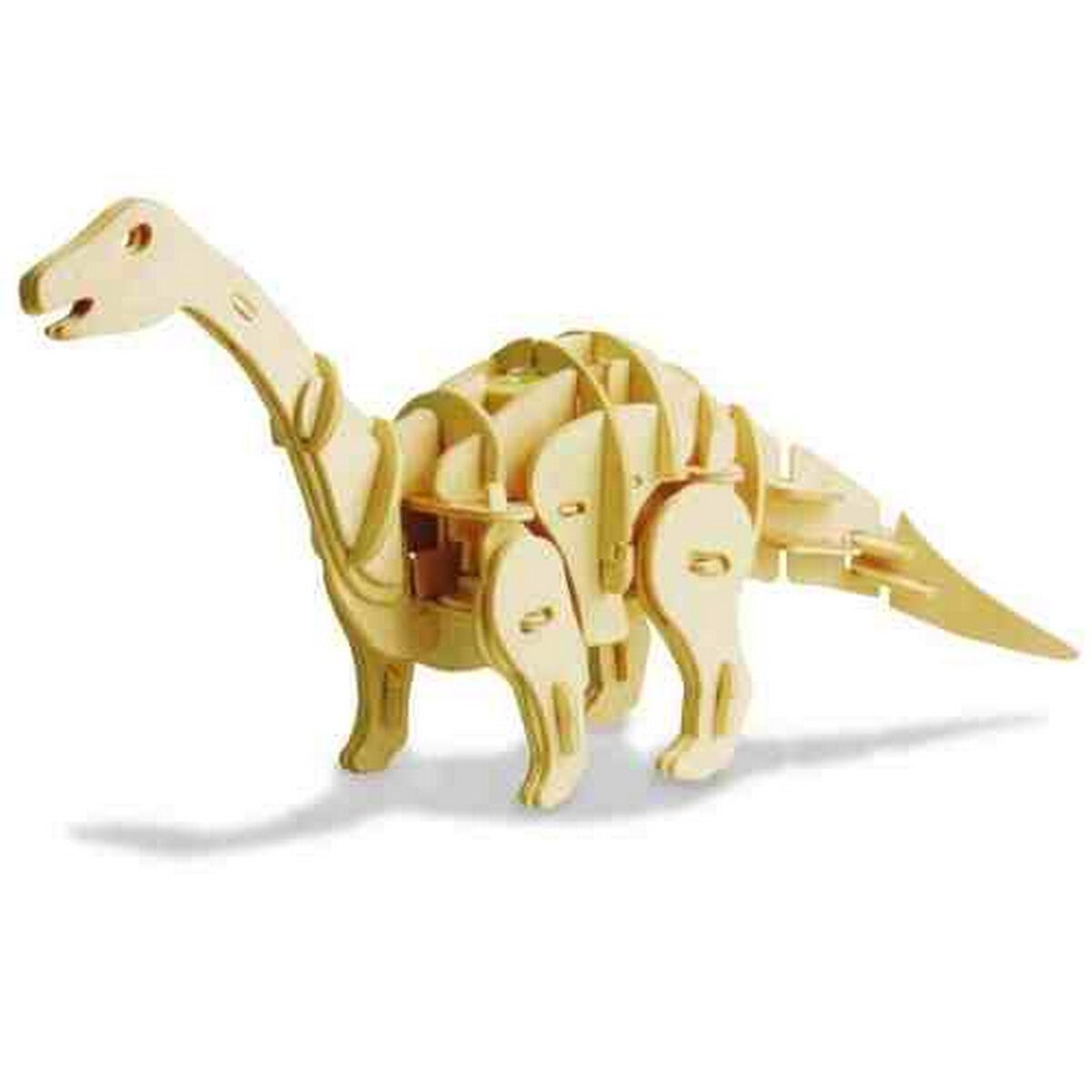Puzzle 3D din lemn, Dinozaur Apatosaurus, Merge si scoate sunete