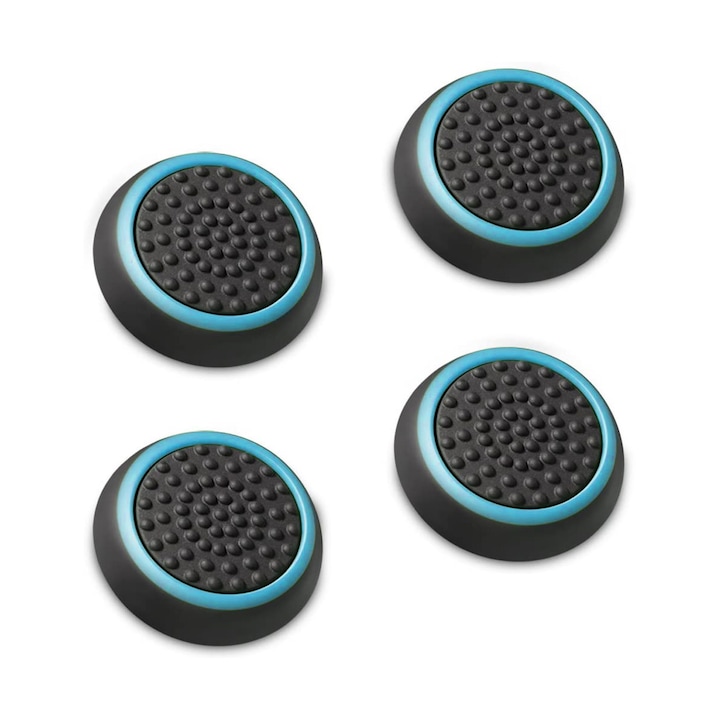 4 db joystick fogantyúvédő készlet, Koungiam, Szilikon, Playstation 4/5/XboxOne/X/S kompatibilis, Világoskék