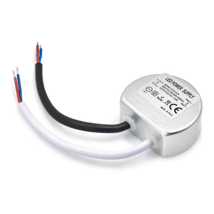 Зарядно устройство Koloreno, Метал/Пластмаса, 12V, 1.25A, 15W