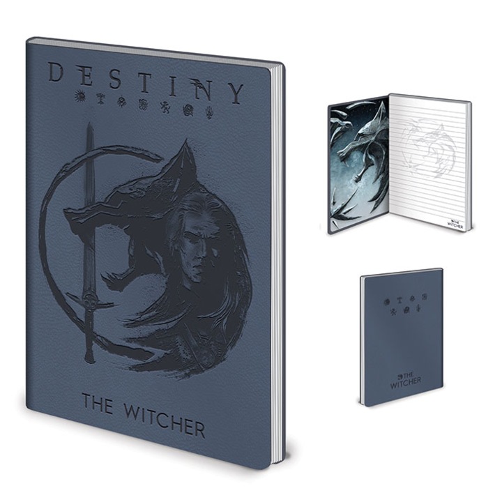 Бележник The Witcher The Sigils and the Wolf, Flexi-Cover A5