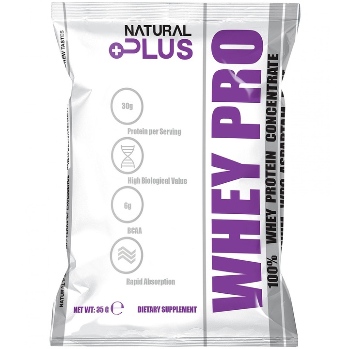 Premium Whey Pro Natural Plus, 5 plicuri ciocolata (1 plic = 35g)