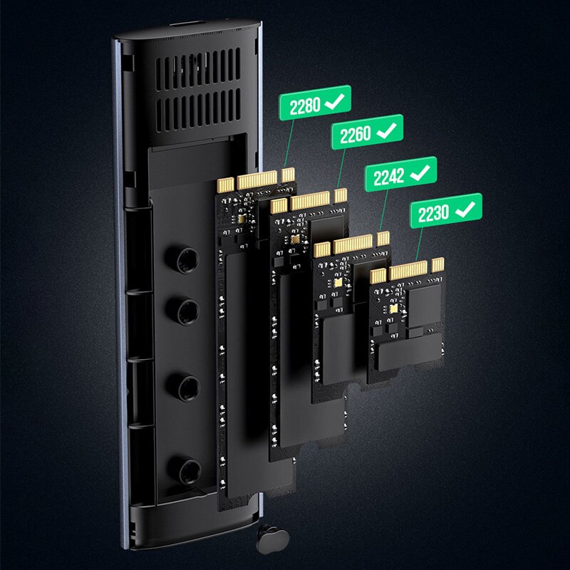 Carcasa Rack SSD M.2 SATA B-Key, Ugreen CM400, USB 3.0/3.1 Gen 1, 5Gbps ...