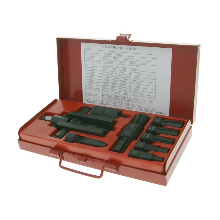 Csapágy húzó szett Buzzetti 8-25mm Buzzetti Spezialwerkzeuge 4130