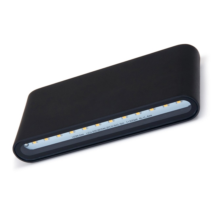 LED kerti lámpa, Brolux, Flow, Alumínium, Semleges fehér (4500K), 1x6W, Fekete