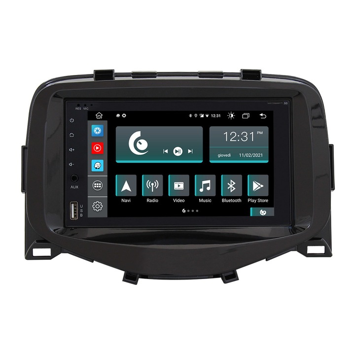 Radio auto Jf Sound pentru Toyota Aygo, Touchscreen, Bluetooth, Negru