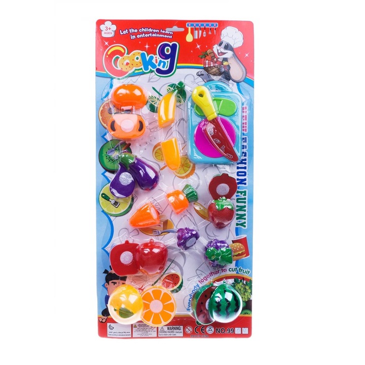 Jumatati de fructe cu scai, tocator si cutit din plastic