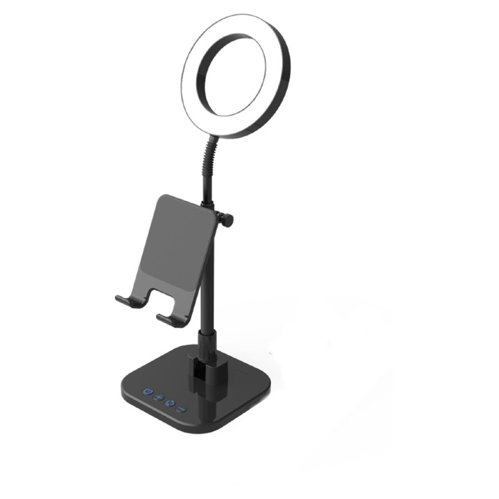 Lampa circulara Ring Light lumina inelara, 36 x LED SMD, 3 tipuri de lumini cu trepied portabil si suport telefon